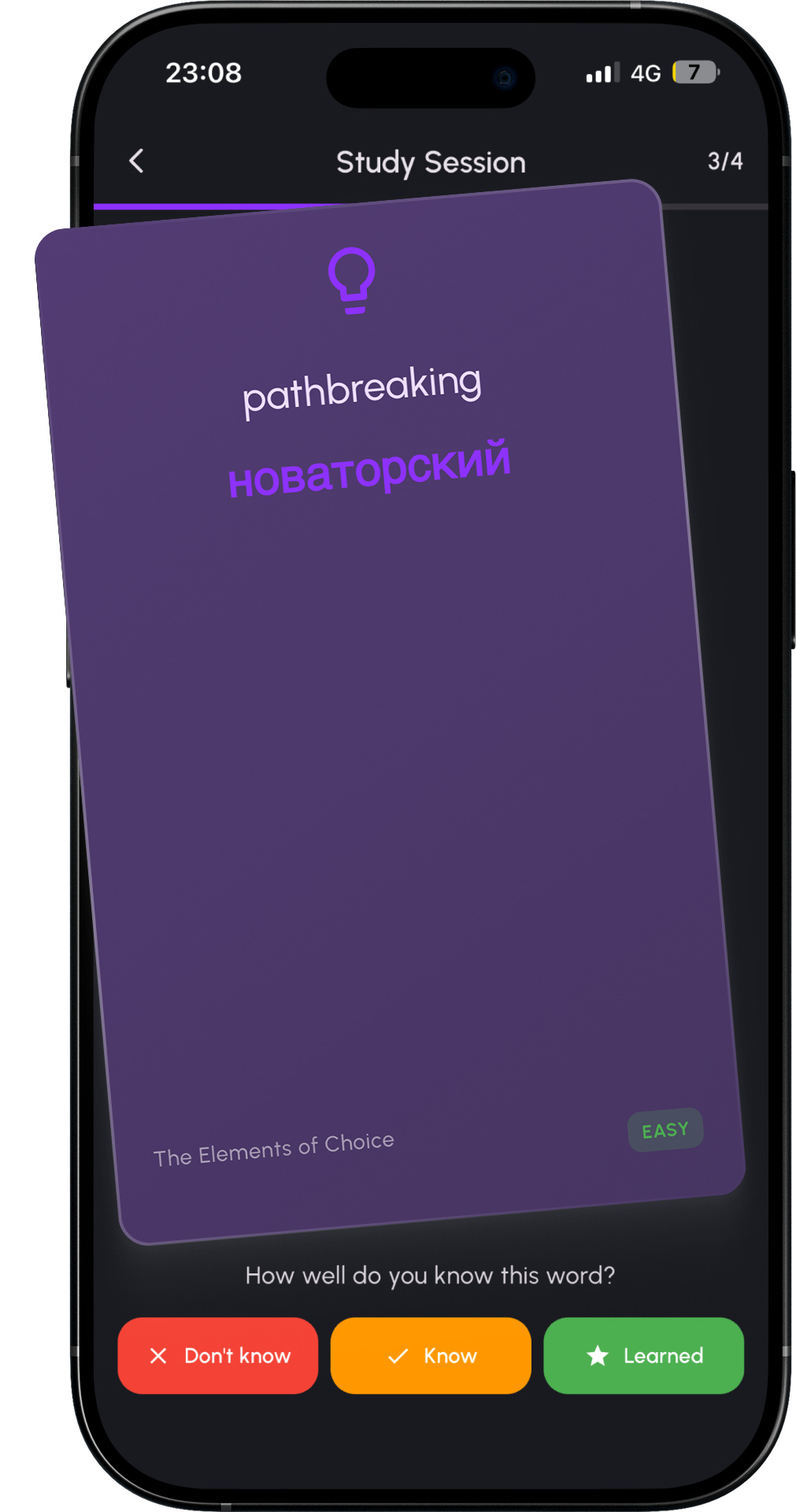 Lingible flashcards vocabulary study