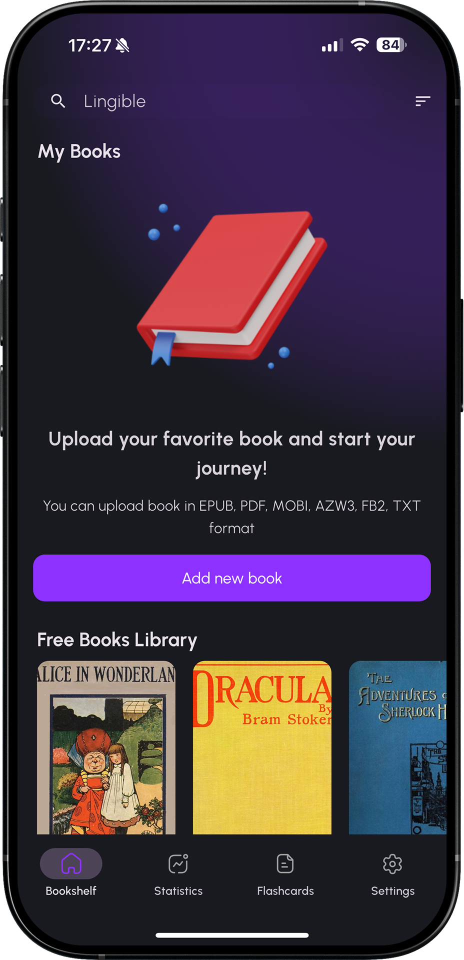 Lingible upload books reader